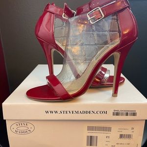Steve Madden Red Patten Leather Heels “Realove”